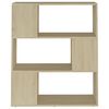 vidaXL Book Cabinet Room Divider Sonoma Oak 80x24x94 cm Engineered Wood
