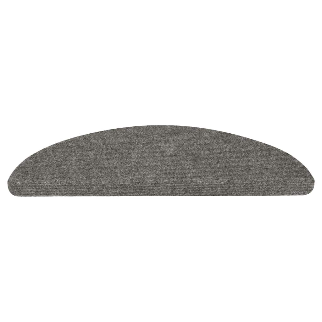 vidaXL Stair Mats Self-adhesive 15 pcs 56x17x3 cm Grey