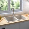 vidaXL Kitchen Sink Beige 76 x 48 x 30 cm Quartz and Resin