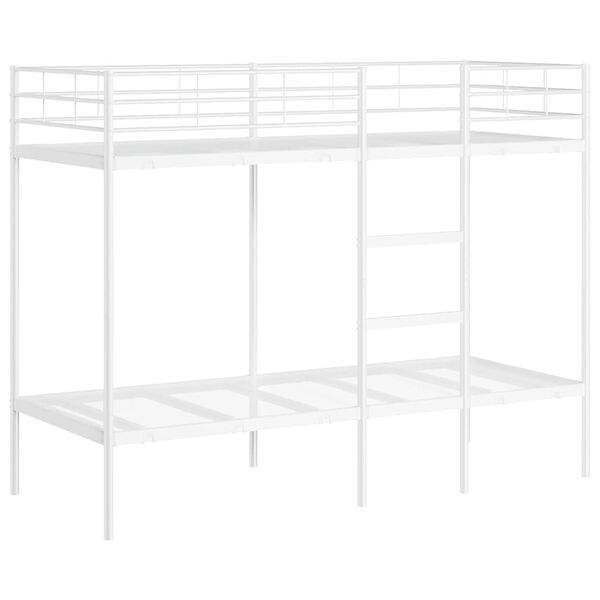 vidaXL Bunk Bed without Mattress White 80x200 cm Steel
