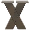 vidaXL Coffee Table Legs X-Shaped 2 pcs Natural Steel 40x(30-31) cm Steel