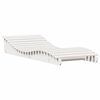 vidaXL Sun Lounger White 205x80x31.5 cm Solid Wood Pine