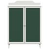 vidaXL Cabinet with Two Doors and Chalkboard Front ROROS White