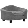 vidaXL Dog Sofa Grey 67x47x36 cm Plush