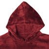 vidaXL Blanket Hoodie Bordeaux Red S Flannel