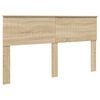 vidaXL Bed Frame with Headboard Sonoma 160 x 200 cm Solid Pine Wood