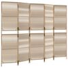 vidaXL Room Divider 5 Panels Beige Poly Rattan