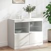 vidaXL Sideboard with LED Lights White 81x37x67 cm