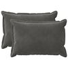 vidaXL Cushion Cover 2 pcs HOUTEN Dark Grey 30 x 50 cm Velvet