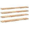 vidaXL Floating Shelves 4 pcs 120x20x4 cm Untreated Solid Wood Acacia