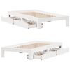 vidaXL Bed Frame without Mattress White 100x200 cm Solid Wood Pine