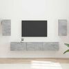 vidaXL TV Cabinet Set Wall-mounted 5 pcs Concrete Grey Engineered Wood