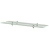 vidaXL Floating Shelf | Set of 2 | Frosted | Tempered safety glass, Zinc alloy