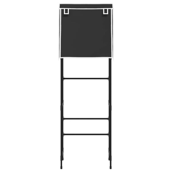 vidaXL 2-Tier Storage Rack over Toilet Black 56x30x170 cm Iron