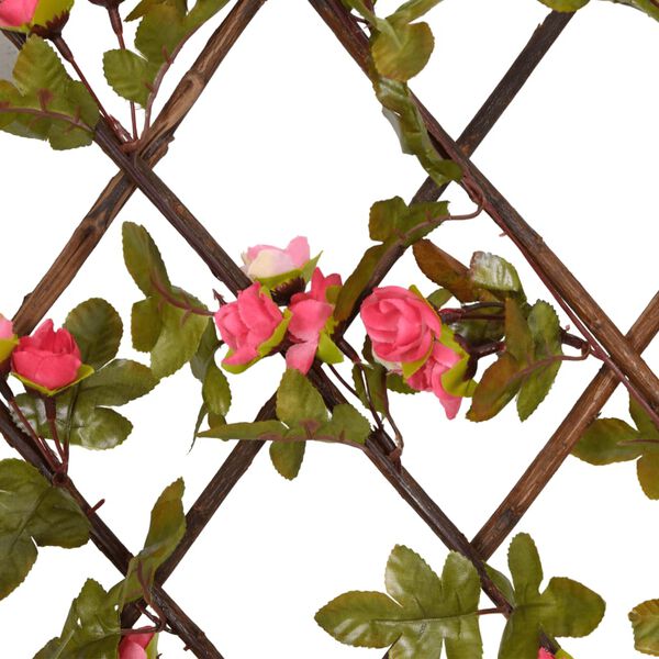 vidaXL Artificial Ivy Trellis Expandable Dark Pink 180x20 cm