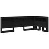 vidaXL Storage Headboard Black Oak Engineered Wood