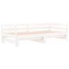 vidaXL Pull-out Day Bed without Mattress White 80x200 cm