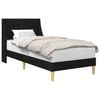 vidaXL Bed Frame with Headboard Black 90 x 190 cm Fabric