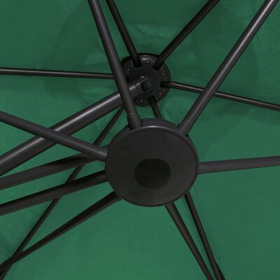 vidaXL Outdoor Parasol with Steel Pole 300 cm Green