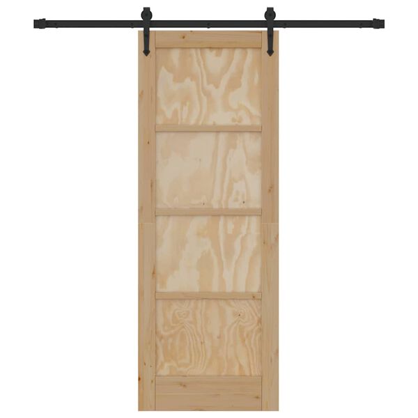 vidaXL Sliding Door ORKDAL Brown 73.5 x 198.5 cm Solid Pine Wood
