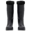 vidaXL Rian Boots with Removable Socks Black Size 41 PVC