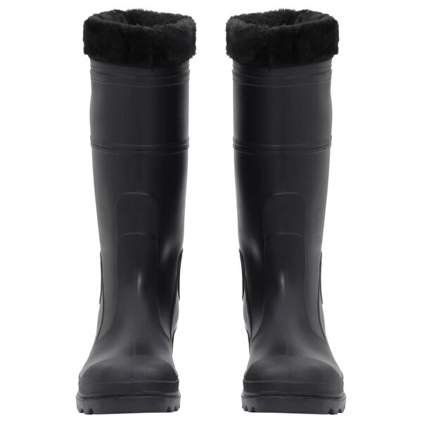 vidaXL Rian Boots with Removable Socks Black Size 41 PVC