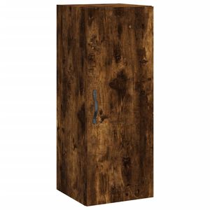 vidaXL Wall Mounted Cabinet Smoked Oak 34.5x34x90 cm Engineered Wood