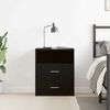 vidaXL Nightstand with Drawer Black Oak 50 x 32 x 60cm Engineered Wood