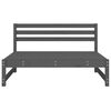 vidaXL Garden Middle Sofa Grey 120x80 cm Solid Wood Pine
