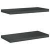 vidaXL Wall Shelves 2 pcs 50x23.5 cm Black Stainless Steel