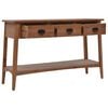 vidaXL Console Table Solid Fir Wood 126x40x77.5 cm Brown