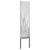 vidaXL Garden Privacy Screen Silver 32 x 140 cm Stainless steel