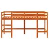 vidaXL Kids' Loft Bed without Mattress with Ladder Wax Brown 90x200 cm