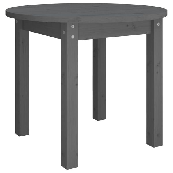 vidaXL Coffee Table Grey &Oslash; 55x45 cm Solid Wood Pine