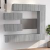 vidaXL 7 Piece TV Cabinet Set Grey Sonoma Engineered Wood