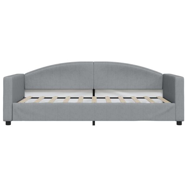 vidaXL Day Bed without Mattress Light Grey 90x190 cm Single Fabric