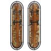 vidaXL Wall-mounted Coat Racks with 4 Hooks 2 pcs Solid Wood Reclaimed