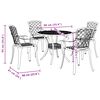 vidaXL 5 Piece Garden Dining Set Black Cast Aluminium