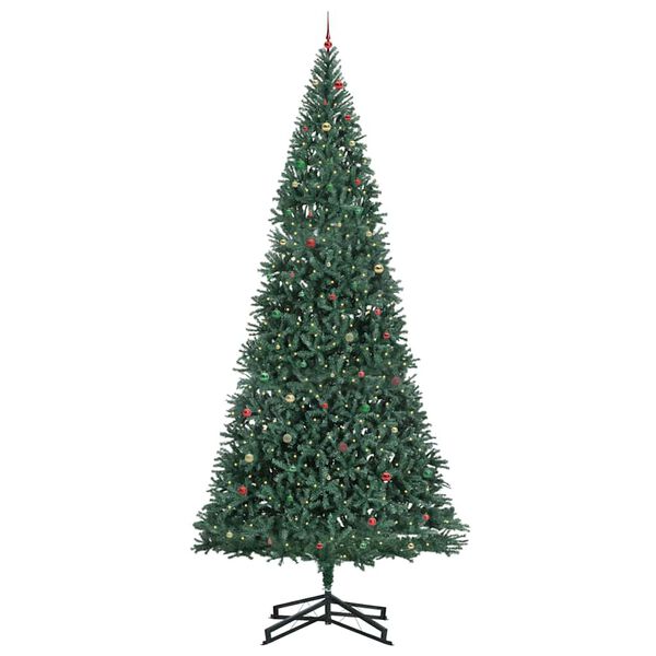 vidaXL Artificial Pre-lit Christmas Tree with Ball Set Green 500 cm