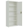 vidaXL File Cabinet Light Grey 90x40x240 cm Steel