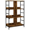vidaXL Bookshelf Smoked Oak 78.5x33x117.5 cm Engineered Wood