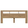 vidaXL LED Headboard Artisan Oak 220x18.5x103.5 cm Engineered Wood