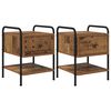 vidaXL Bedside Cabinet 2 pcs Old Wood 35 x 36.5 x 47 cm