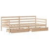 vidaXL Daybed with Drawers without Mattress 90x190 cm Single Solid Wood