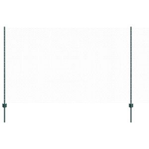 vidaXL Welded Wire Fence 100 x 1.4 m (W x H) PVC-Coated Steel Green
