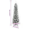 vidaXL Artificial Slim Christmas Tree with Flocked Snow 240 cm PVC&PE