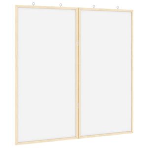 vidaXL Bulletin Board 80 x 80 x 1.4 cm Solid pine wood White Foldable