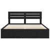 vidaXL Bed Frame with Headboard Black 180 x 200 cm Solid Pine Wood