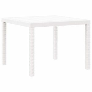 vidaXL Garden Table White 100 x 100 x 73 cm Poly Rattan