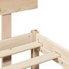 vidaXL Bed Frame with Headboard Natural 200 x 200 cm Solid Pine Wood